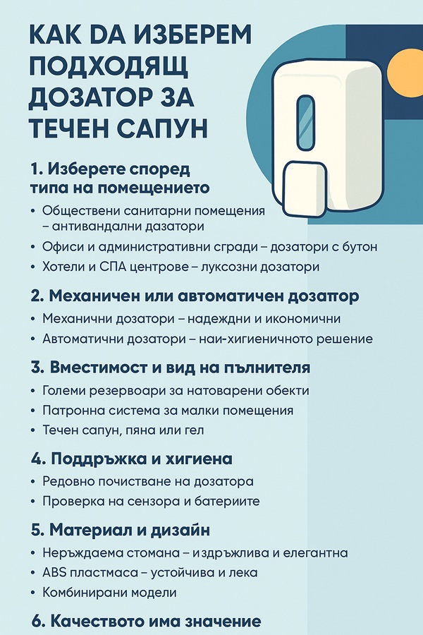 Как да изберем подходящ дозатор за течен сапун – професионално ръководство от Katrin Max
